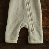 Baby & Kids Boiled Merino Wool Zip Overall - Natural
