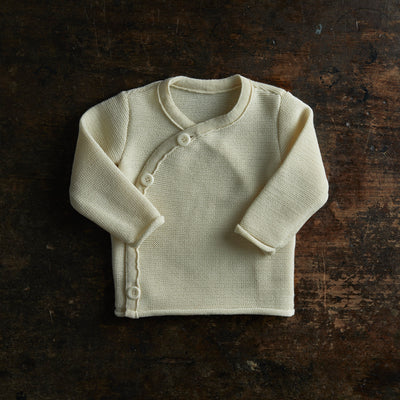 Baby & Kids Merino Wool Cardigan - Natural