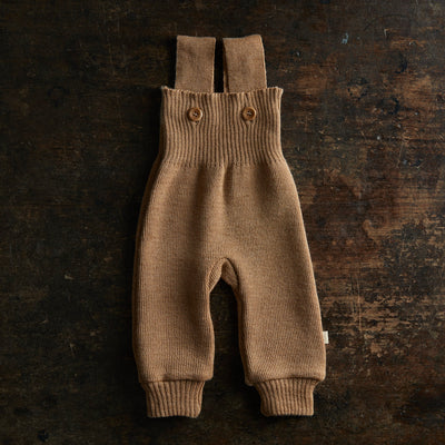 Baby & Kids Merino Wool Dungarees - Caramel