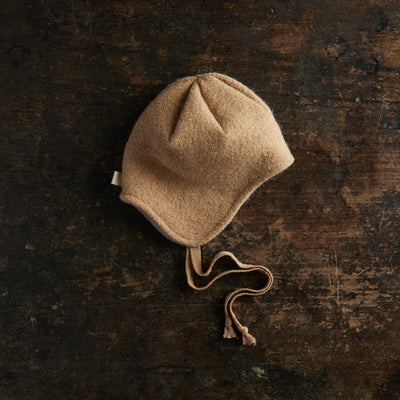 Boiled Merino Wool Hat - Caramel