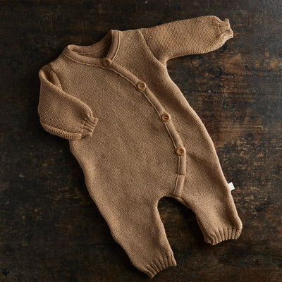 Baby Merino Wool Suit - Caramel