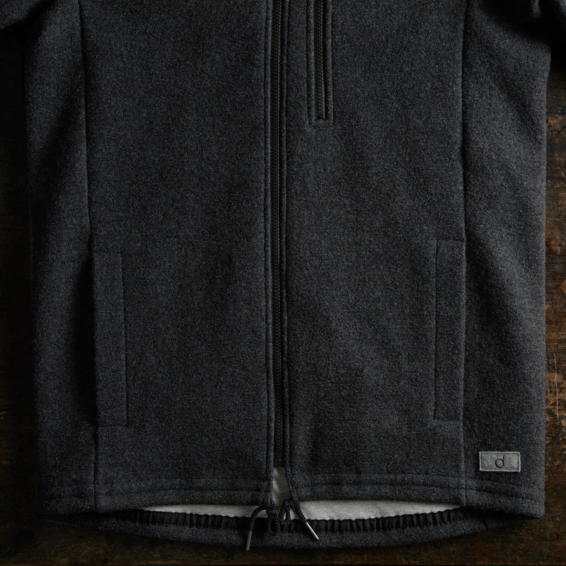 Mens Boiled Merino Wool Jacket - Anthracite