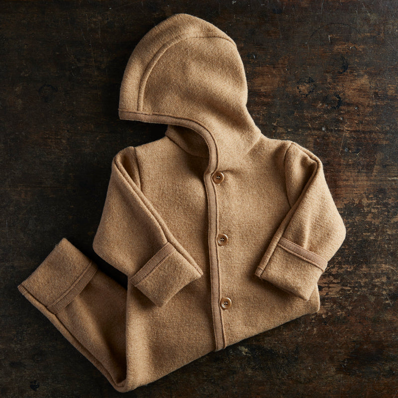 Baby/Kids' Boiled Merino Wool Overall in beige sizes mth-4 yrs