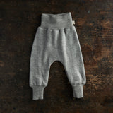 Baby & Kids Light Weight Boiled Merino Wool Cuffed Pants - Grey