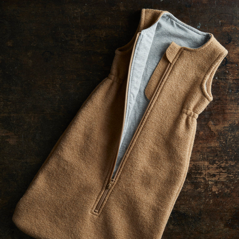 Baby Boiled Merino Wool Sleeping Bag - Caramel