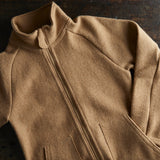 Womens Boiled Merino Wool Coat - Caramel