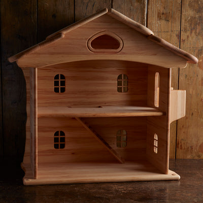 Wooden Dolls House - Natural