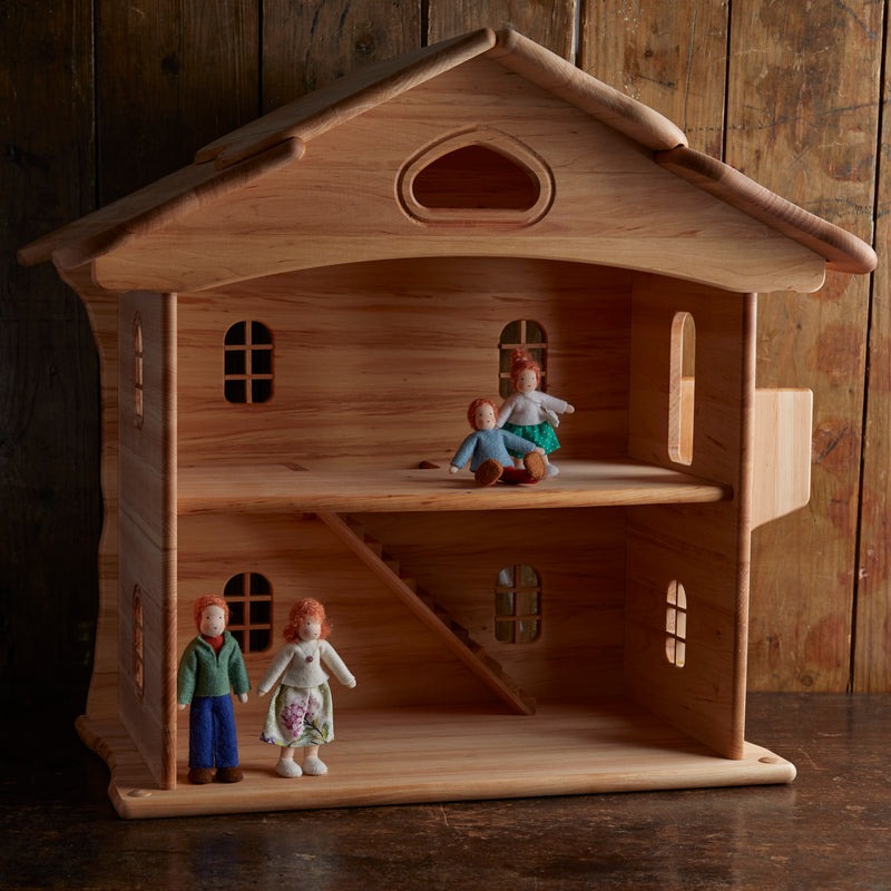 Wooden Dolls House - Natural