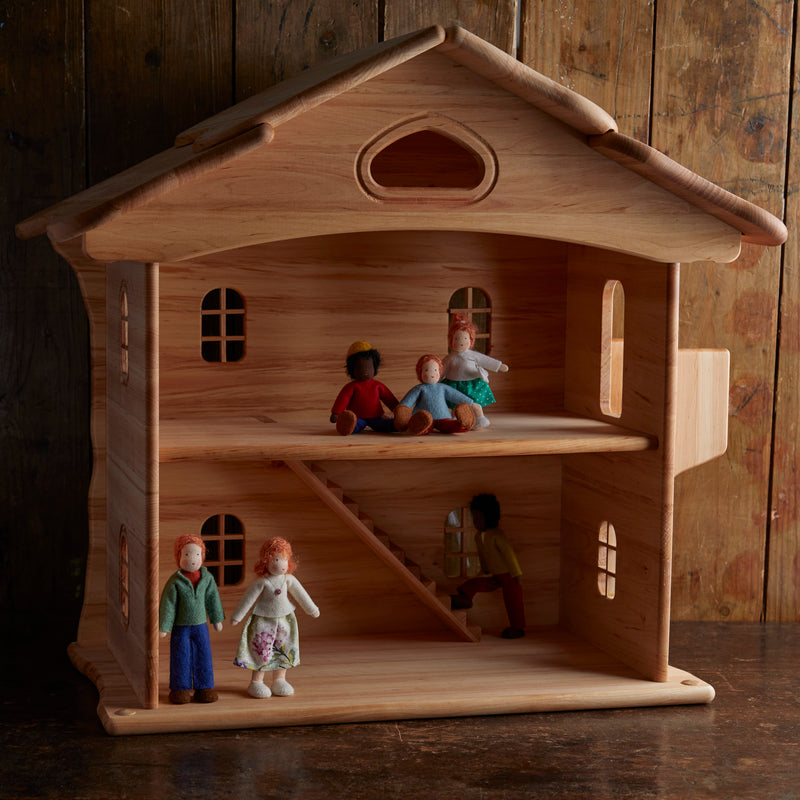 Wooden Dolls House - Natural