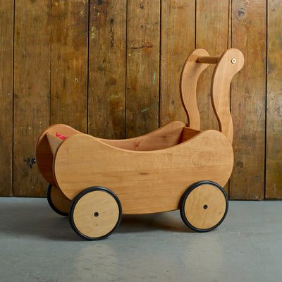Wooden Doll’s Pram