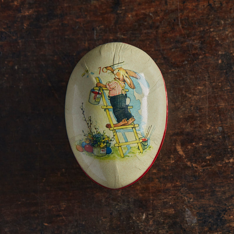 Paper Mache Medium Easter Egg - Happy Rabbits - More Options