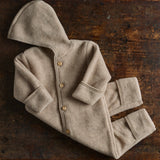 Baby Merino Wool Fleece Suit - Sand