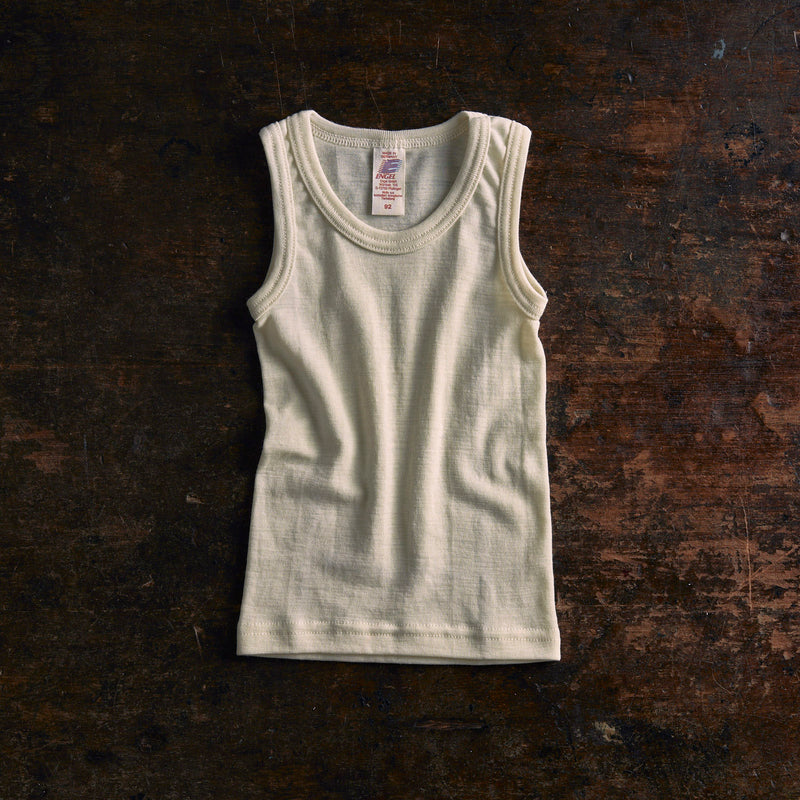 Merino Wool Sleeveless Vest - Natural