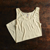 Womens Merino Wool & Silk Sleeveless Top - Natural