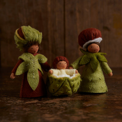 Handmade Wool Chestnut Father - Brown
