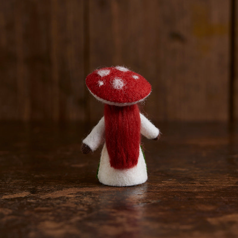 Handmade Wool Fly Agaric Girl - Black