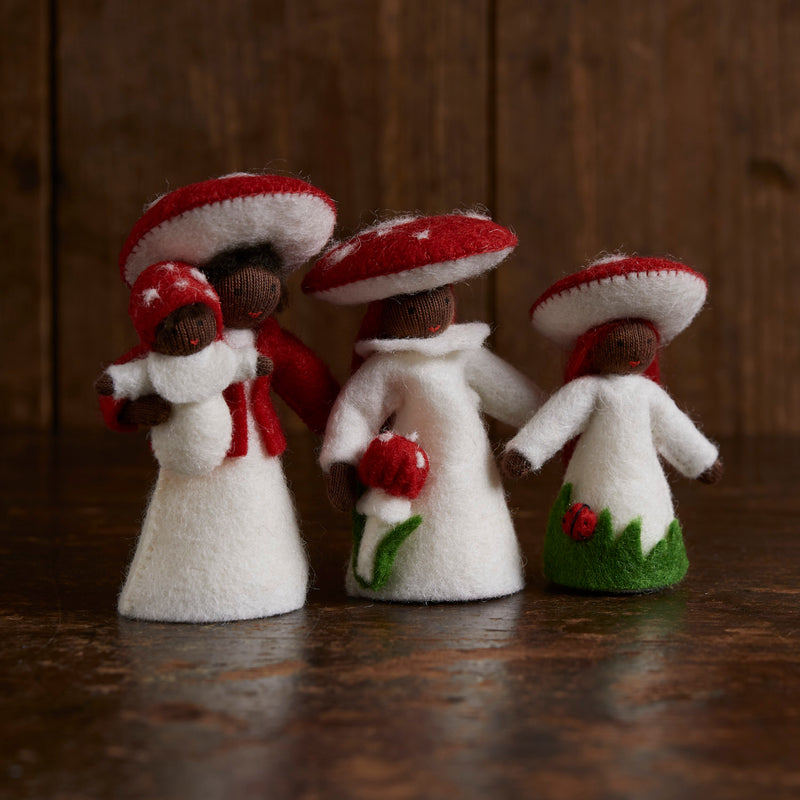 Handmade Wool Fly Agaric Girl - Black