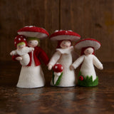 Handmade Wool Fly Agaric Father - White