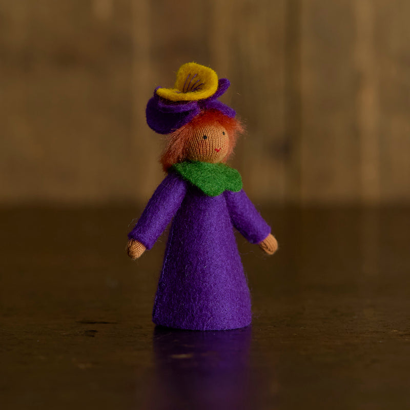 Handmade Wool Fairy - Pansy - Brown
