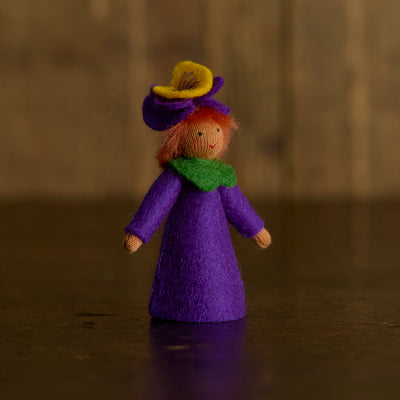 Handmade Wool Fairy - Pansy - Brown