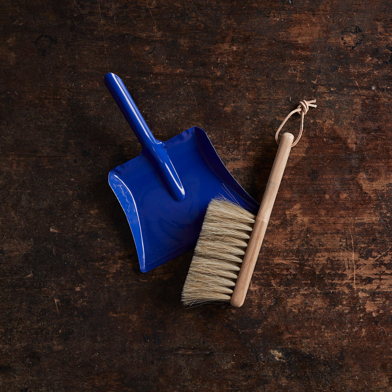 Child's Dust Pan and Brush Set - Red Or Blue