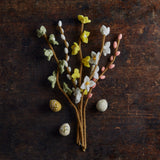 Handmade Felted Wool Flowers on Stalk - Mint Green