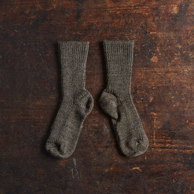 Baby & Kids Wool Socks - Brown Melange