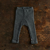 Baby & Kids Merino Wool Heavy Rib Pants - Charcoal
