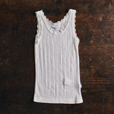 Baby & Kids Merino Wool/Silk Lace Sleeveless Vest - Natural
