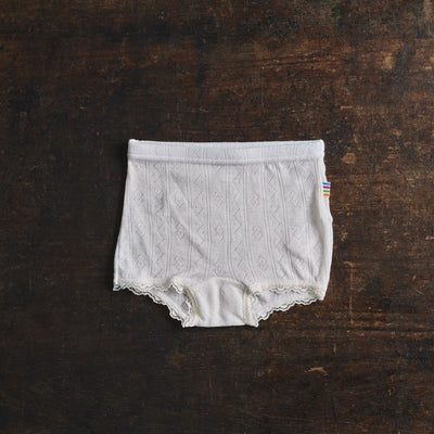 Baby & Kids Merino Wool/silk Lace Hipsters - Natural