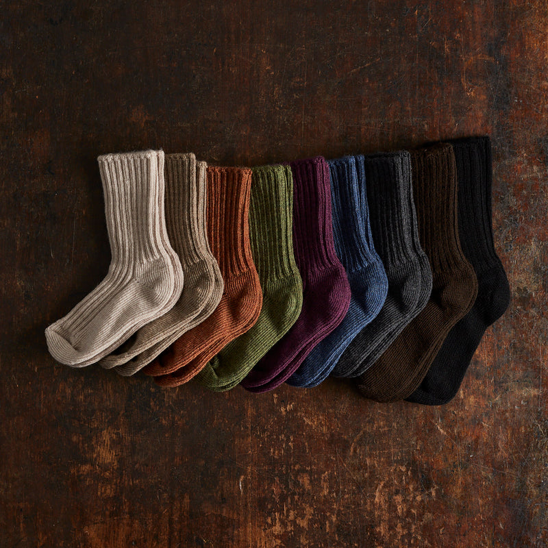 Baby & Kids Merino Wool Socks - Moss Melange