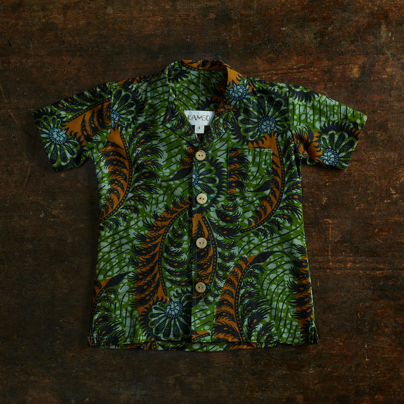 Wax Cotton Temi Shirt - Dark Fern