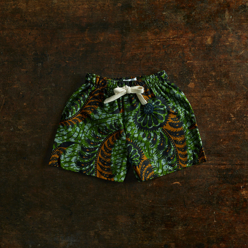 Wax Cotton Temi Shorts - Dark Fern