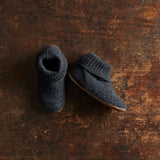 Boiled Wool Tall Slipper boot - Anthracite