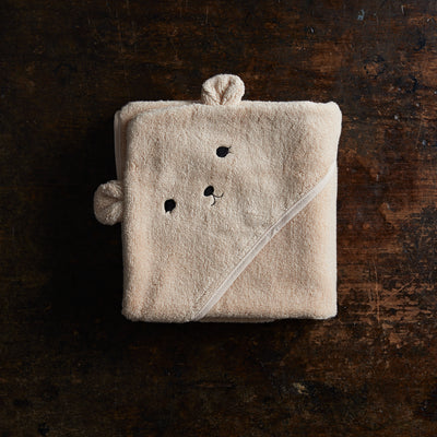 Baby Cotton Hooded Towel - Dusty Apricot