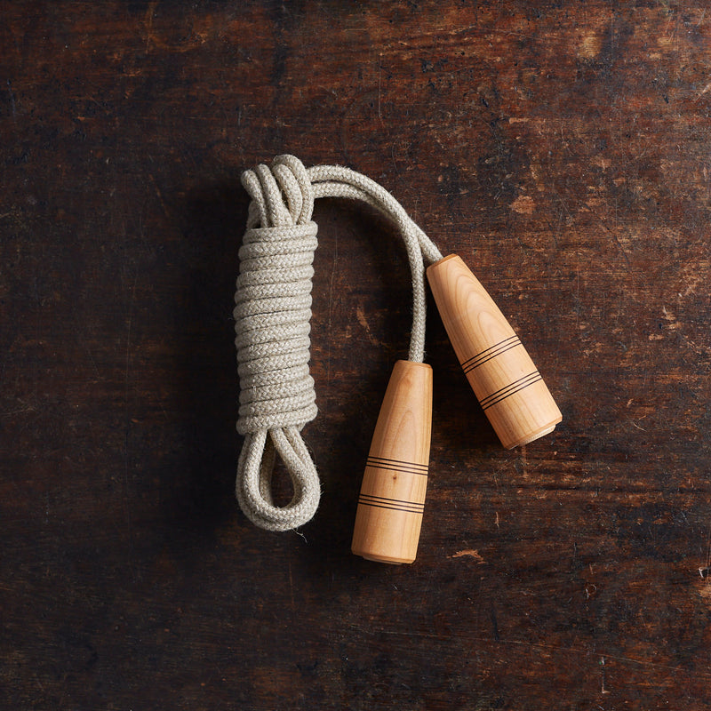 Wooden Handle Long Skipping Rope - Natural – MamaOwl