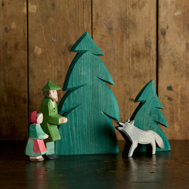 Handmade Wooden Red Riding Hood