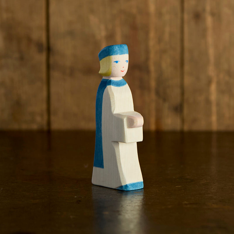 Handcrafted Wooden King Page - Blue