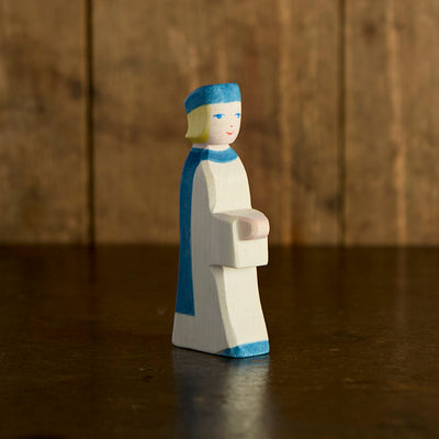 Handcrafted Wooden King Page - Blue