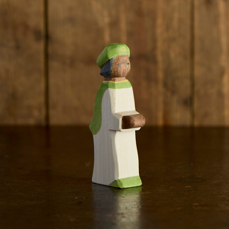 Handcrafted Wooden King Page - Green