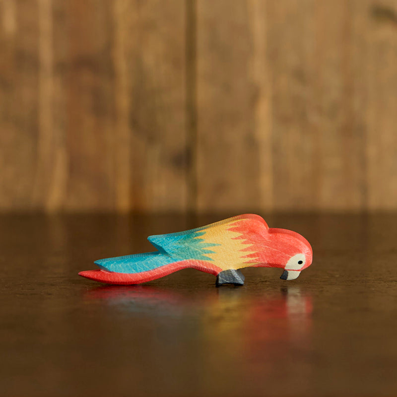 Handcrafted Wooden Parrot - Multicolour