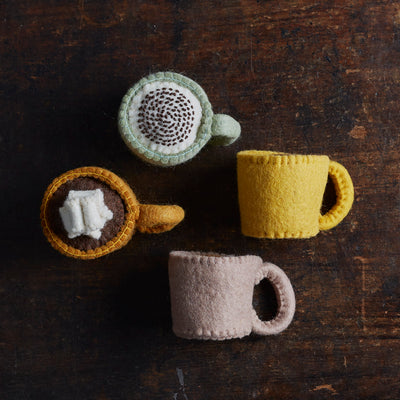 Felted Wool Hot Drinks - Set of 12