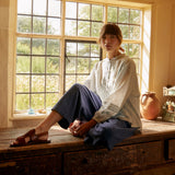 Womens Linen Moon Top - Cloud