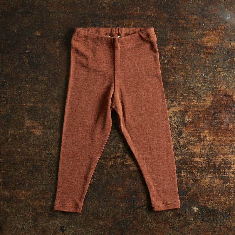 Finch Baby Leggings - Merino Wool - Cinnamon