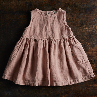 Aspen Baby & Kids Dress - Linen - Peony