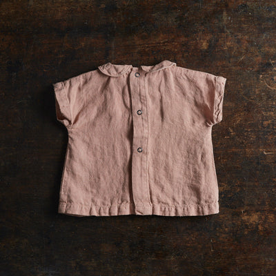 Alder Baby Tunic Top - Linen - Peony