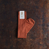 Adults Weaver Knee High Socks - Wool - Rust