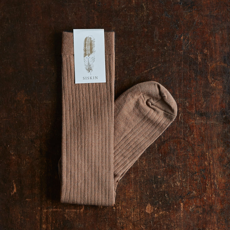 Adults Weaver Knee High Socks - Wool - Hazelnut