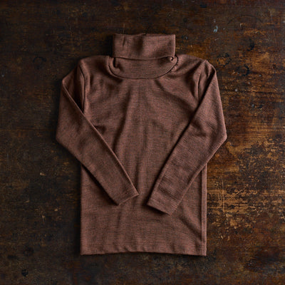 Auk Kids Top - Merino Wool & Silk - Squirrel