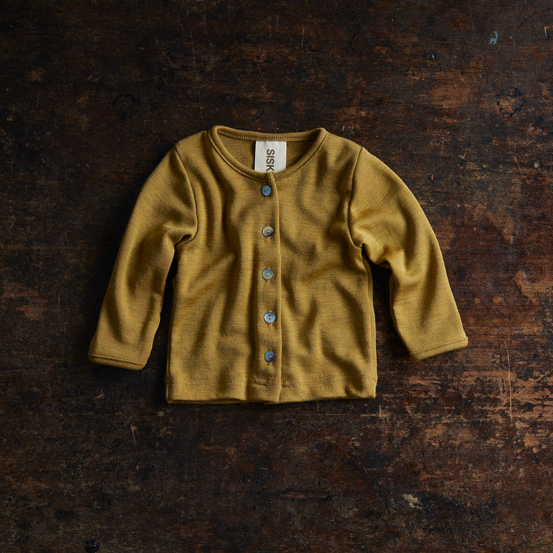 Dove Baby Cardigan - Merino Wool & Silk - Pistachio